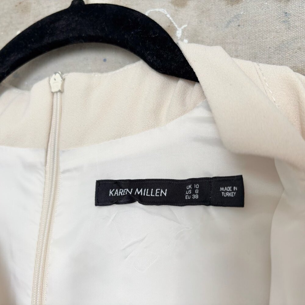 Super Chic karen Millen Cream corporate Dress - Picture 3 of 8